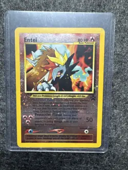 Pokemon 2001 Entei Black Star Promo #34 Reverse Holo Movie Card - Image 1