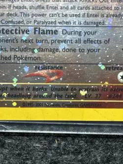 Pokemon 2001 Entei Black Star Promo #34 Reverse Holo Movie Card - Image 3