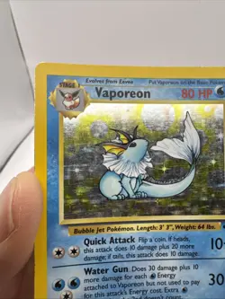 Vaporeon 12/64 Jungle Unlimited Holo Rare WoTC Pokemon Trading Card Game 1999 MP - Image 2