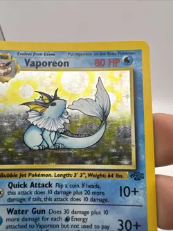 Vaporeon 12/64 Jungle Unlimited Holo Rare WoTC Pokemon Trading Card Game 1999 MP - Image 3