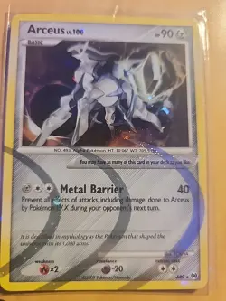 Pokemon TCG Arceus LV 100 Platinum Holo Rare Card AR9/9 NM/LP Condition - Image 1