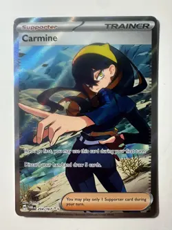 Carmine 204/167 NM Ultra Rare Full Art 2024 Pokemon SV Twilight Masquerade Card - Image 1