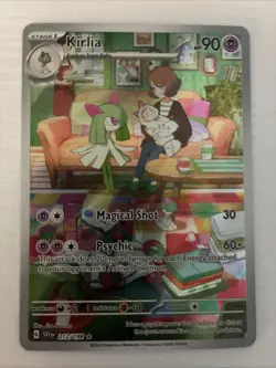 Pokemon TCG Kirlia Scarlet & Violet Base Set Holo Illustration Rare Card 212/198 - Image 1