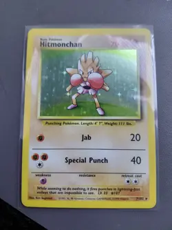 Hitmonchan 7/102 Base Set Holo 1999 WOTC Pokemon Card - Image 1