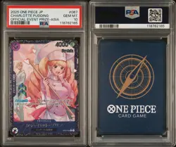 PSA10 One Piece Card Game Charlotte Pudding Flagship OP08-067 "For Asia" - Image 3