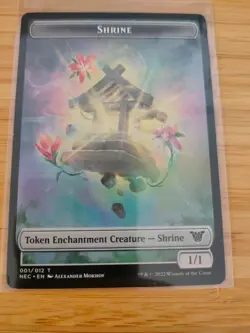 MTG Shrine Token 001 Kamigawa: Neon Dynasty M/NM Free UK P&P - Image 1