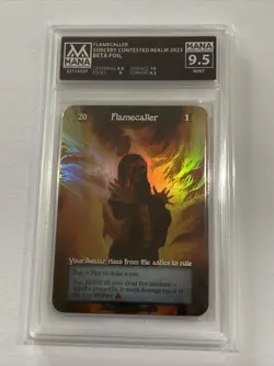 Flamecaller Foil Beta Sorcery Contested Realm Mana Graded 9.5 Mint - Image 1