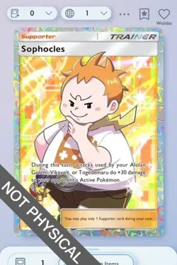 Pokemon TCG POCKET - Sophocles Full Art 2⭐, Celestial Guardians, English - Image 1