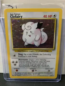 Pokemon TCG Clefairy 005/102 - Base Set Holo - - Image 1
