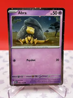 Pokemon - Scarlet & Violet 151 - Abra 063/165 - Cosmos “Mew” Swirl Holo NM - Image 2