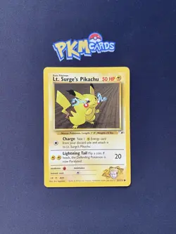 Pokemon TCG Lt. Surge's Pikachu Gym Heroes 81/132 Regular LP. - Image 1