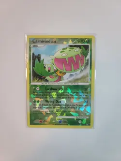 Pokemon TCG Carnivine 7/17 POP Series 8 Reverse Holo Cracked Ice Promo NM - Image 1