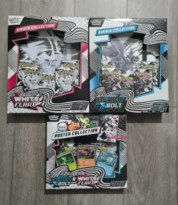 Pokemon Black Bolt and White Flare Binder Collection and BW Poster Collection - Image 1