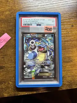Blastoise EX XY122 Black Star Promo Full Art Holo Pokemon 2016 Red Blue PSA 7 NM - Image 1