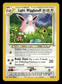 Light Wigglytuff 54/105 Uncommon Neo Destiny WOTC Pokemon NM - Image 1