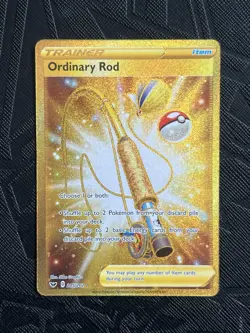 Pokemon TCG Ordinary Rod (Secret) 215/202 Swsh01: Sword & Shield (English) - NM - Image 3