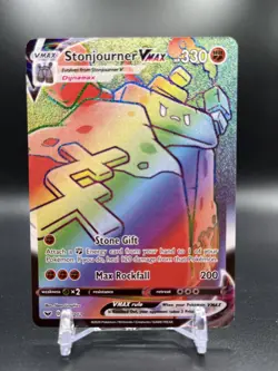 Stonjourner VMAX 205/202 Sword & Shield Full Art Secret Rainbow Rare Pokemon NM - Image 1