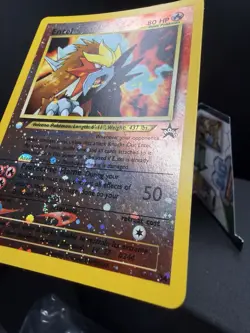 Pokemon TCG WOTC Entei 34 Movie Black Star Promo Reverse Holo SWIRL LP - Image 3