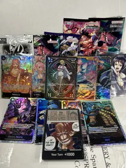 One piece sp TCG LOT packs and cards under market value! $165 total value - Image 1