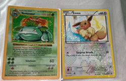 LOT OF TWO POKEMON CARDS...VENUSAUR & EeVee - Image 1