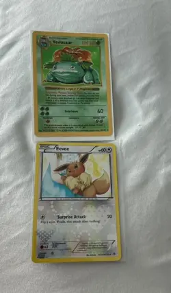 LOT OF TWO POKEMON CARDS...VENUSAUR & EeVee - Image 3