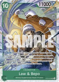 ST24-004 Law & Bepo : Super Rare English One Piece TCG Card : ST24: Starter Deck - Image 1