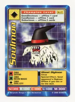 St-77 Soulmon Digimon Swedish Promo Card TCG Rare Digi-Battle Bandai NM/M - Image 1