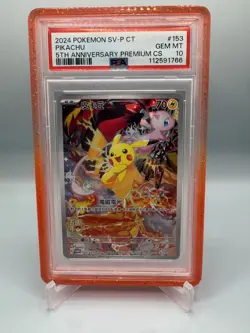 2024 POKEMON TRADITIONAL CHINESE SV-P PROMO 5TH ANV PREM CARD SET PIKACHU PSA 10 - Image 1