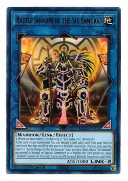 Yu-Gi-Oh Card: Battle Shogun of the Six Samurai MGED-EN143 Super Rare 1st Ed! EX - Image 1