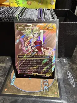 Terra, Herald of Hope (Borderless) (Surge Foil) Commander: Final Fantasy Foil NM - Image 1