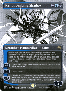 Kaito, Dancing Shadow (Borderless Manga) [Phyrexia: All Will Be One] Lightly Pl - Image 1