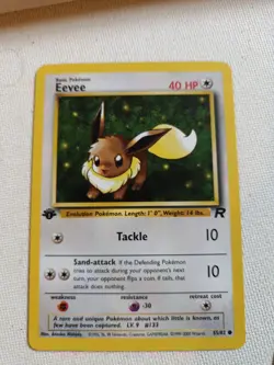 Eevee 55/82 Team Rocket 1st Edition NM Near Mint Common Pokemon Card - Image 1