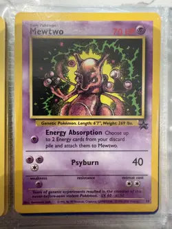 Pokemon TCG Mewtwo Black Star Promo Card 14 LP Condition - Image 1