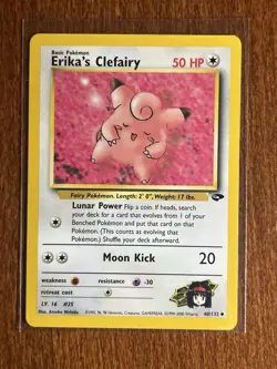 [NM/MINT] 2000 Pokemon Gym Challenge Erika's Clefairy Unlimited #40/132 - Image 1
