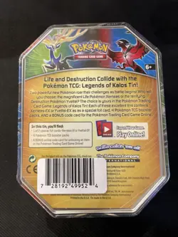 Pokemon 2014 Yveltal Legends of Kalos Collectors Tin - Factory Sealed - Image 3