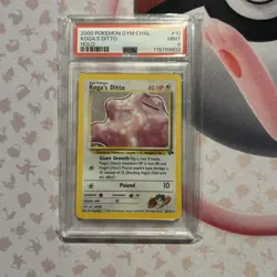 Koga’s Ditto Holo Pokemon TCG Gym Challenge #10 PSA 9 MINT RARE English Vintage - Image 1