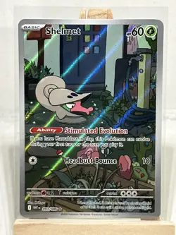 Shelmet 93/86 Secret Rare Full Art White Flare Scarlet & Violet Pokemon TCG - Image 1