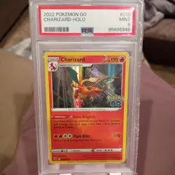 2022 POKEMON GO CHARIZARD HOLO #10 STAMPED PSA 9 MINT - Image 1