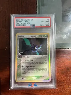Pokemon TCG Crobat Delta Species 2/113 Holo Rare 2005 Vintage PSA 8! - Image 1