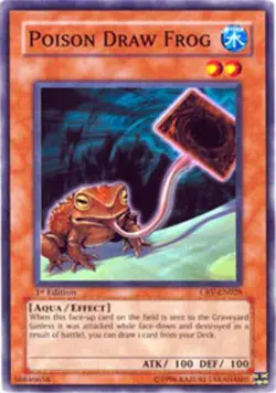Yugioh! MP Poison Draw Frog - CRV-EN028 - Common - 1st Edition Moderately Played - Image 1