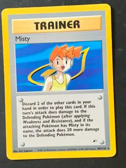 Misty 102/132 Gym Heroes non Holo Rare Pokemon Card - Image 1