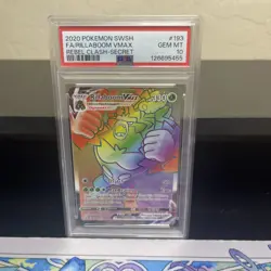 PSA 10 Rillaboom VMAX Holo Secret Rare Card Rebel Clash 193/192 - Image 1