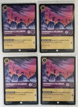 Disney Lorcana Chernabog's Followers - Creatures of Evil 36/204 -4 Cards Playset - Image 1