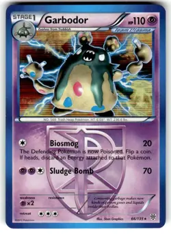 Pokemon 2012 Near Mint NM Garbodor 66/135 Plasma Storm Holo Card - Image 1