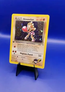 Rocket’s Hitmonchan 11/132 1st Edition Holo Rare Gym Heroes Pokemon Card WOTC - Image 3