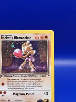 Rocket’s Hitmonchan 11/132 1st Edition Holo Rare Gym Heroes Pokemon Card WOTC - Image 5