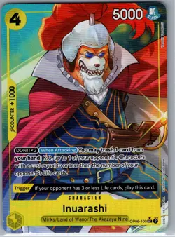 Inuarashi OP06-100 Alt Full Art Wings of the Captain - One Piece Card Game - NM - Image 1