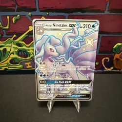 Pokemon Alolan Ninetales GX TCG Full Art Holo Card SV53/SV94 NM Condition - Image 1