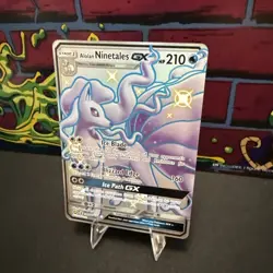Pokemon Alolan Ninetales GX TCG Full Art Holo Card SV53/SV94 NM Condition - Image 3