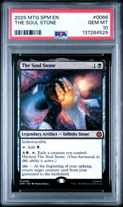 2025 Magic The Gathering MTG The Soul Stone Marvel's Spider-Man English PSA 10 - Image 1